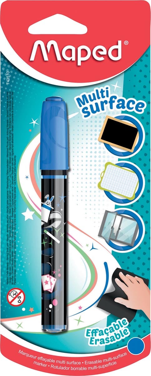 Maped krijtmarker, 1 stuk op blister, blauw