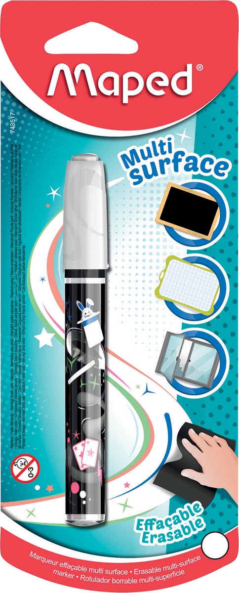 Maped krijtmarker, 1 stuk op blister, wit afbeelding