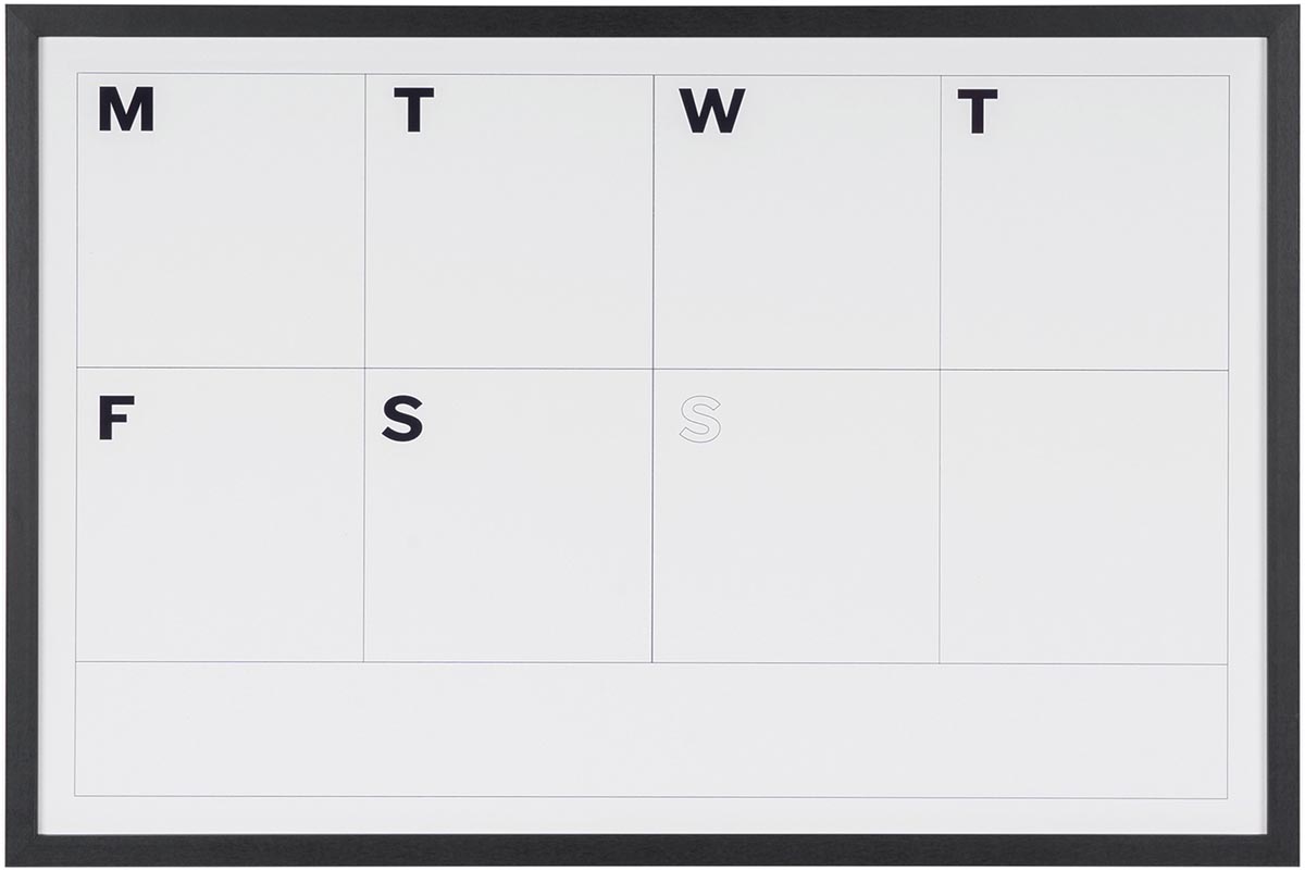 Bi-Office Kan Ban planner met zwarte frame, ft 90 x 60 cm Bi-Office Kan Ban planner met zwarte frame, ft 90 x 60 cm