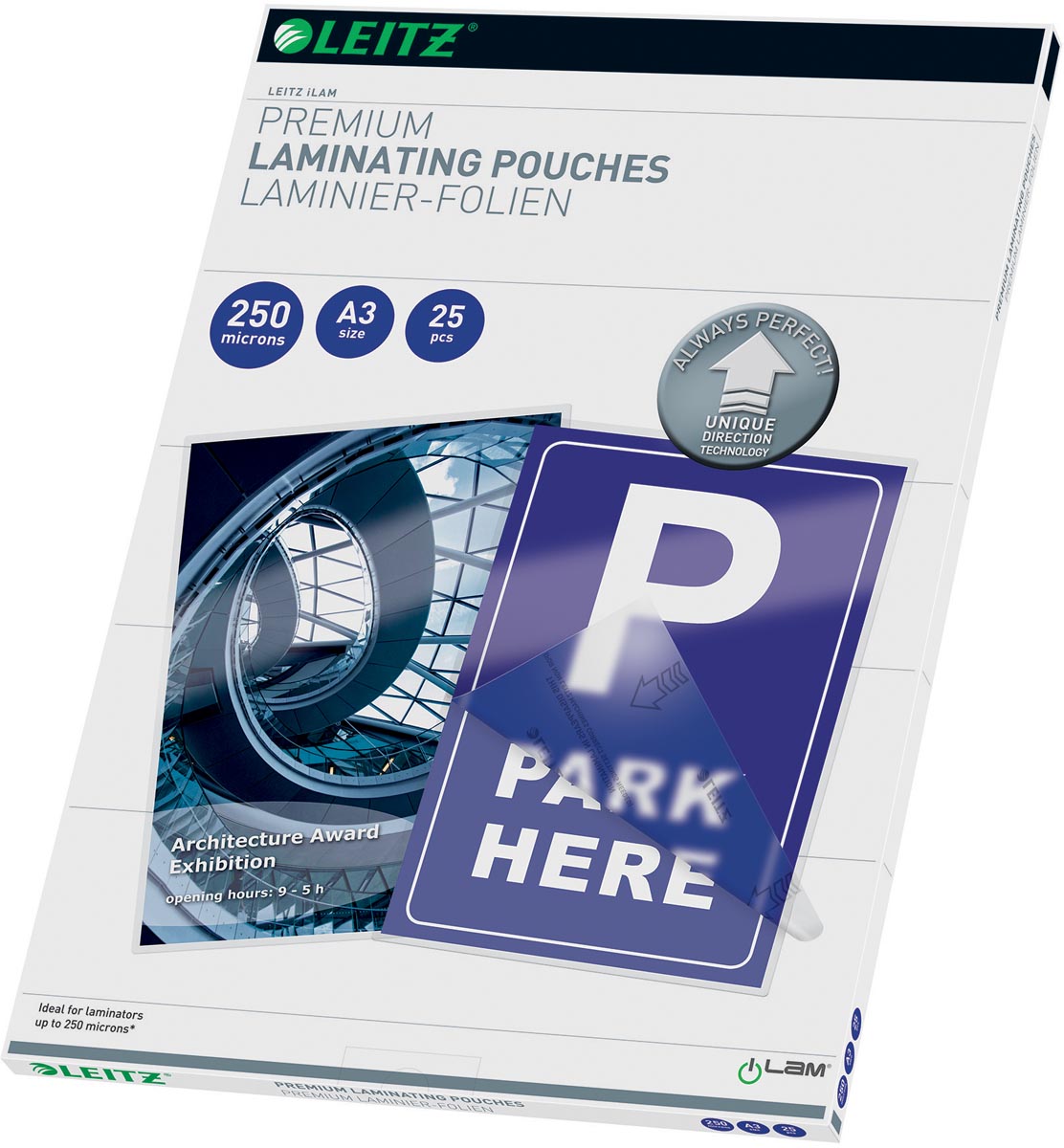 Leitz Ilam lamineerhoes ft A3, 500 micron (2 x 250 micron), pak van 25 stuks