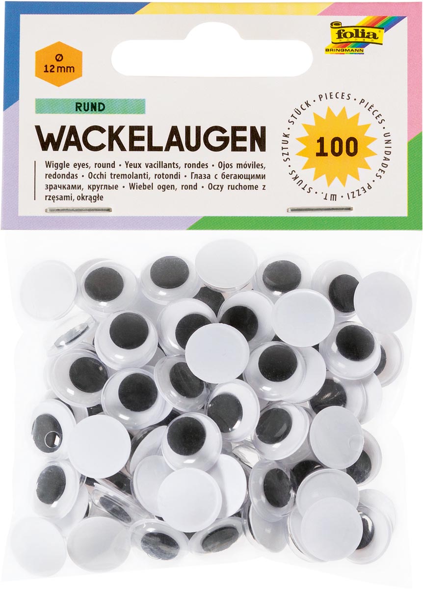 Folia knutseloogjes rond 12 mm afbeelding