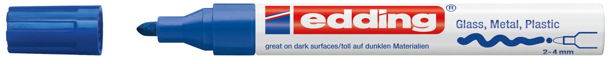Edding glanslakmarker e-750 CR blauw afbeelding