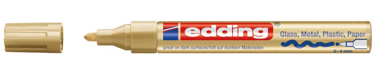 Edding glanslakmarker e-750 CR goud