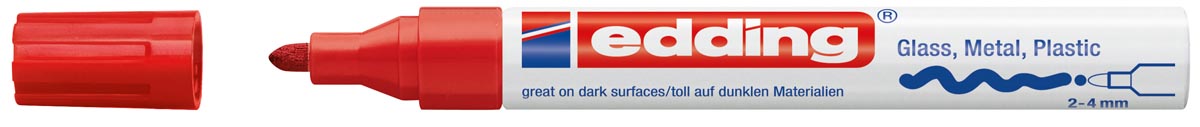 Edding glanslakmarker e-750 CR rood afbeelding