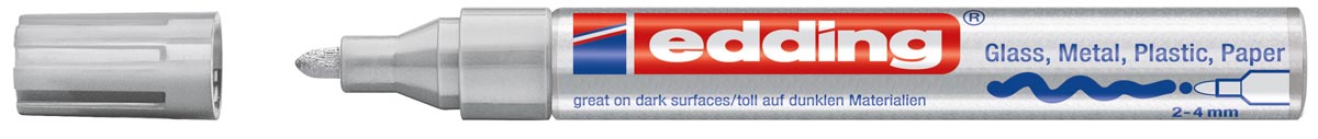 Edding glanslakmarker e-750 CR zilver afbeelding