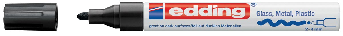 Edding glanslakmarker e-750 CR zwart afbeelding
