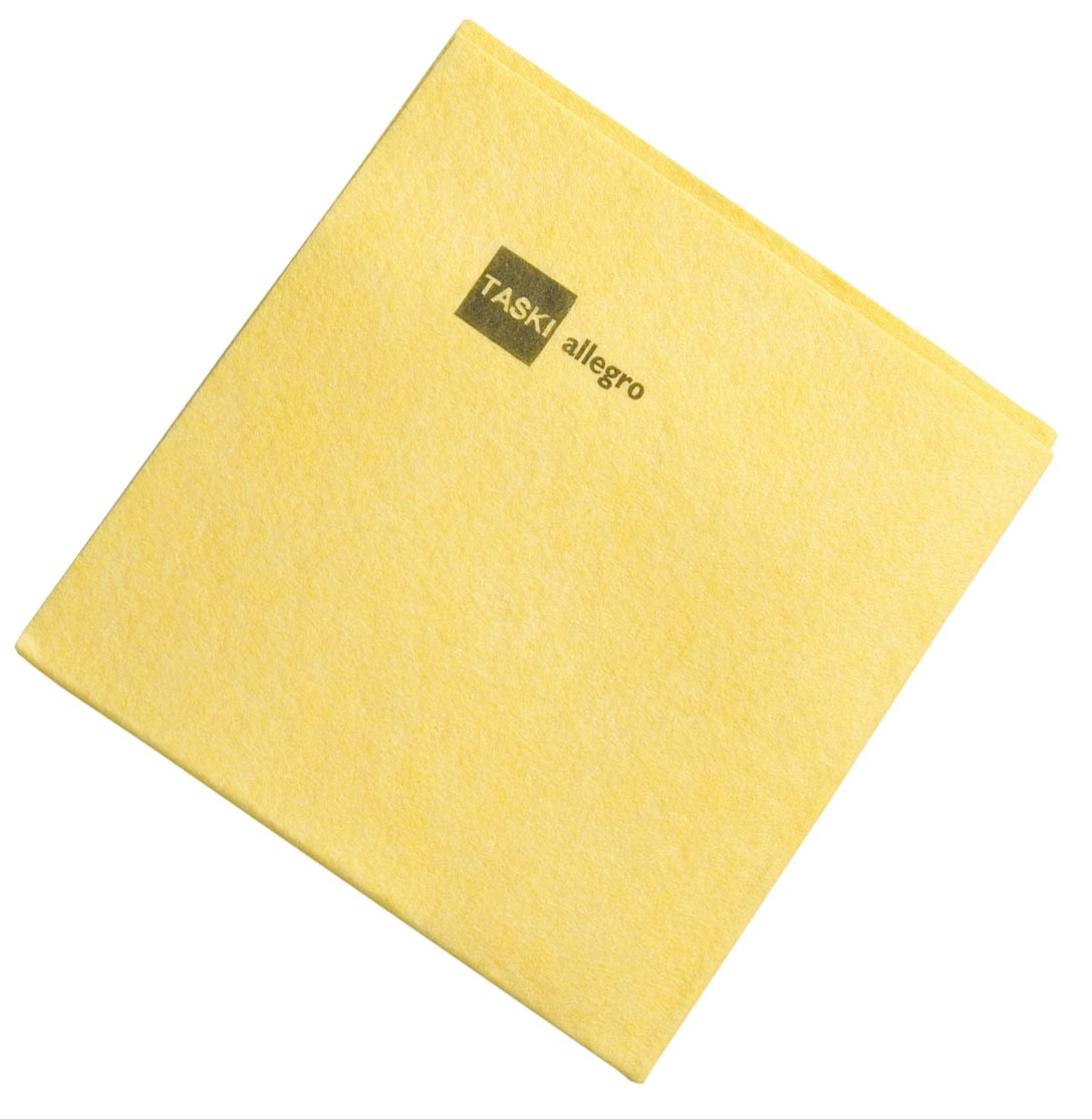 Taski Allegro reinigingsdoek, geel, pak van 25 stuks Taski Allegro reinigingsdoek, geel, pak van 25 stuks