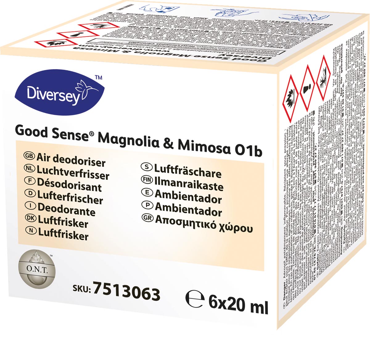 Good Sense navulling voor automatische luchtverfrisser, magnolia en mimosa, pak van 6 stuks Good Sense navulling voor automatische luchtverfrisser, magnolia en mimosa, pak van 6 stuks