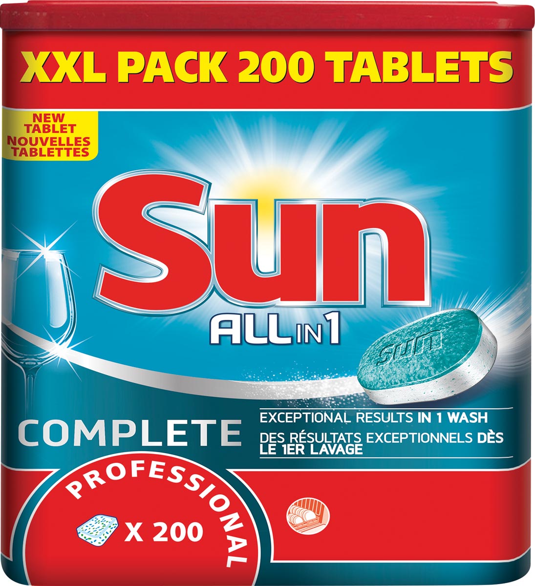 Sun vaatwastabletten All In 1, pak van 200 stuks