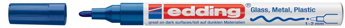 Edding glanslakmarker e-751 CR blauw afbeelding