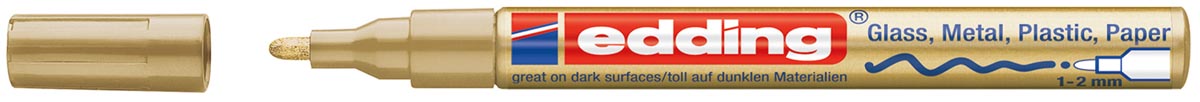 Edding glanslakmarker e-751 CR goud afbeelding