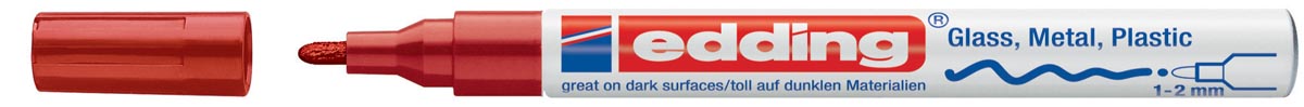 Edding glanslakmarker e-751 CR rood afbeelding