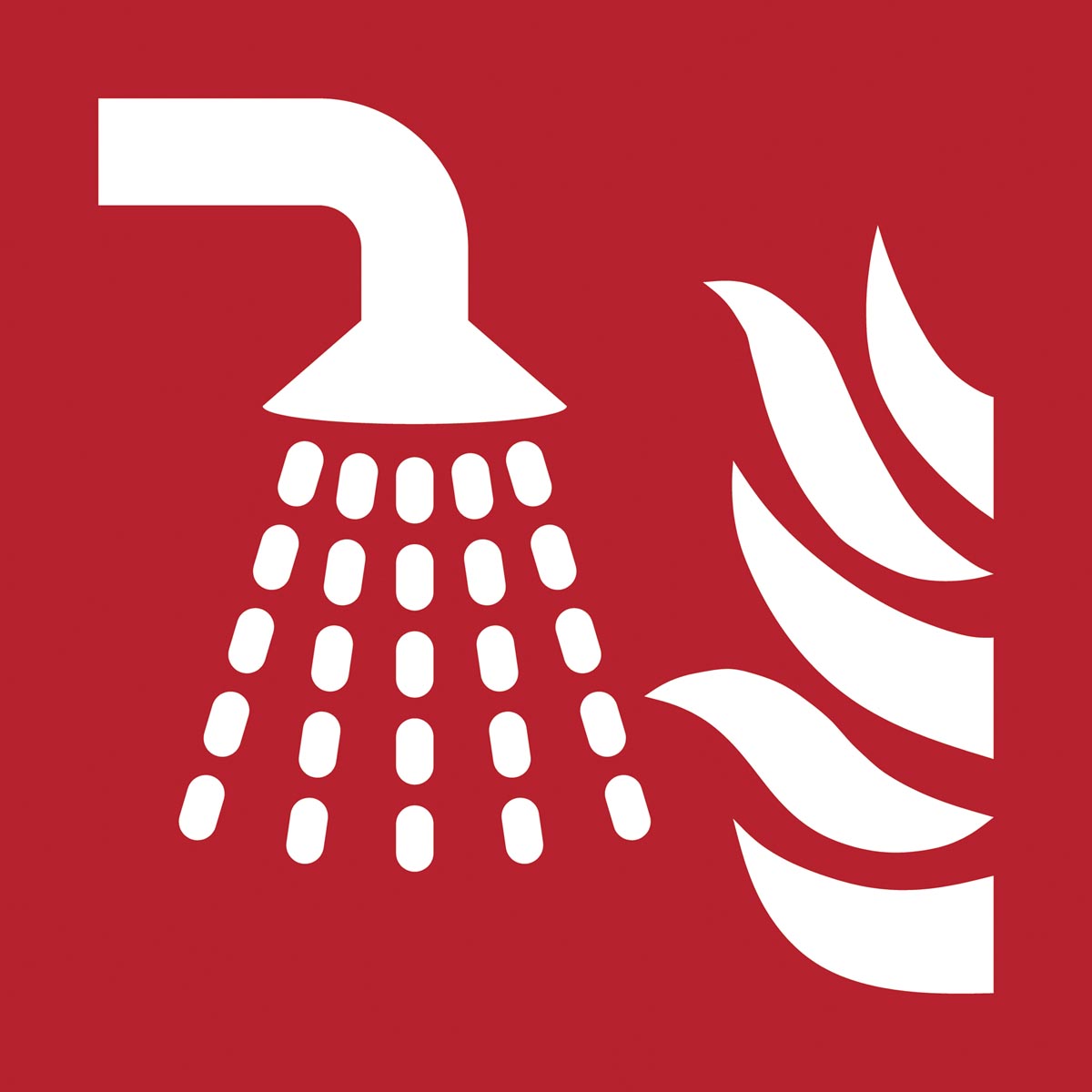 Tarifold brandveiligheidsbord uit PP, sprinkler, ft 20 x 20 cm