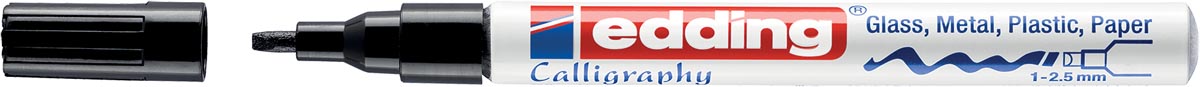 Edding Glanslakmarker Kalligrafie 753, doos van 10 stuks, zwart