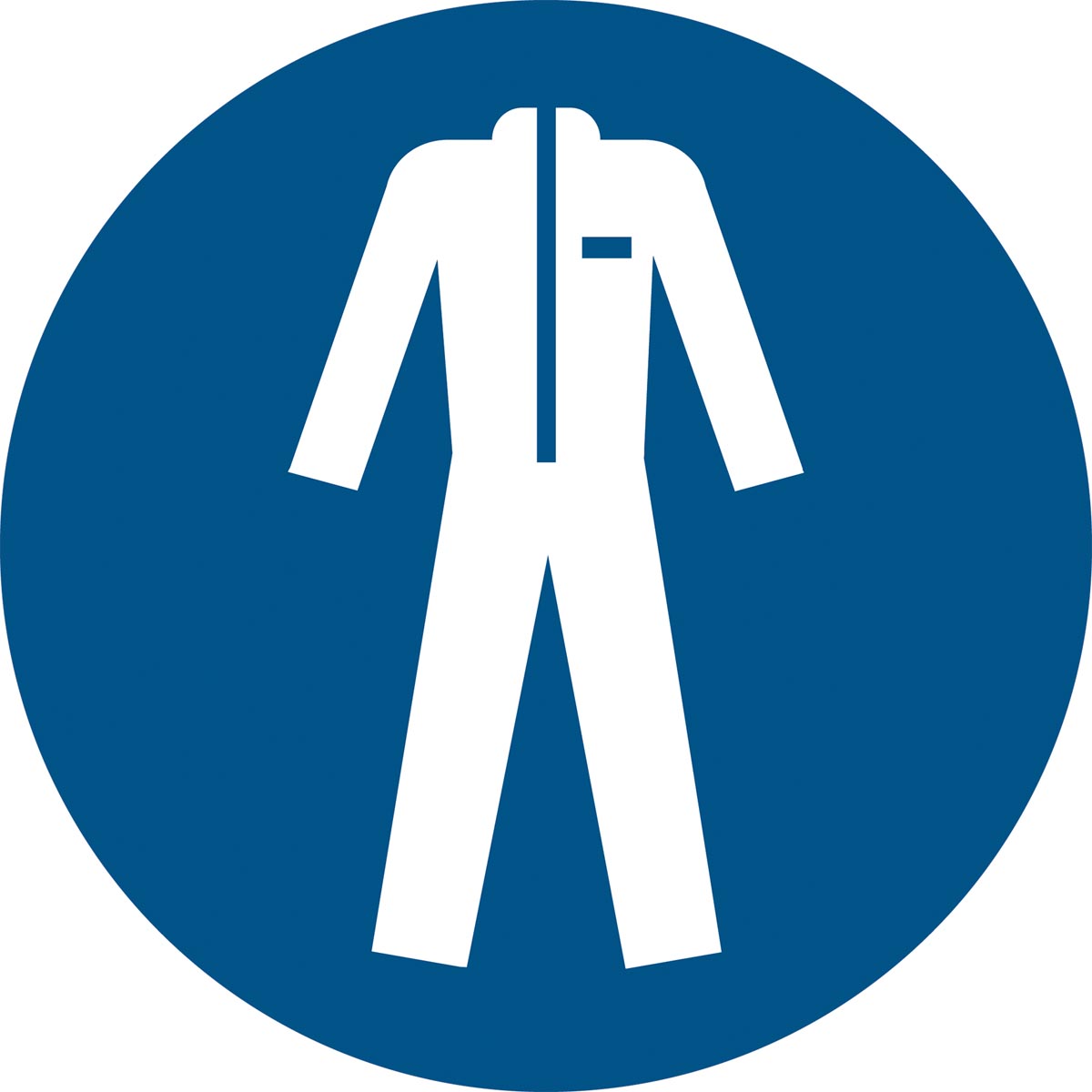 Tarifold gebodsbord uit PP, beschermende werkkleding verplicht, diameter 20 cm