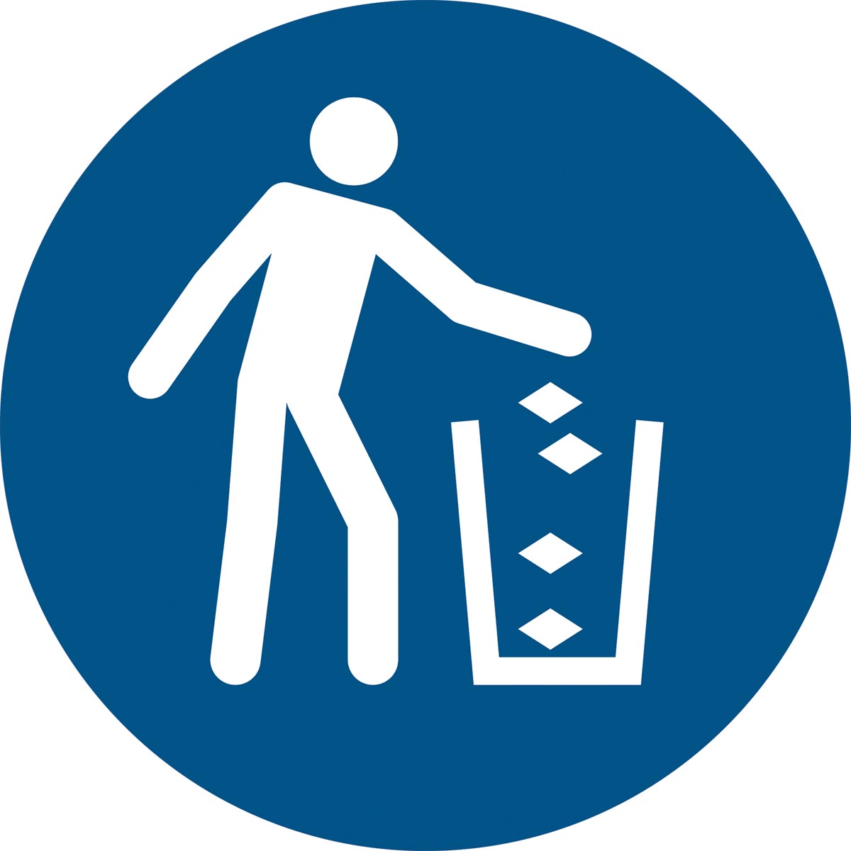Tarifold gebodsbord uit PP, gebruik afvalbak, diameter 20 cm