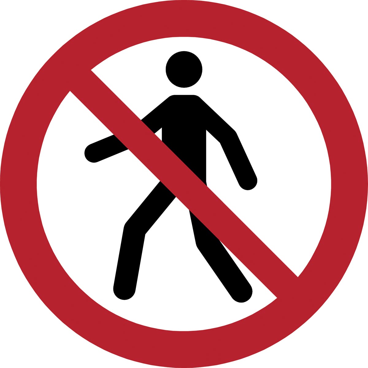 Tarifold verbodsbord uit PP, geen doorgang, diameter 20 cm