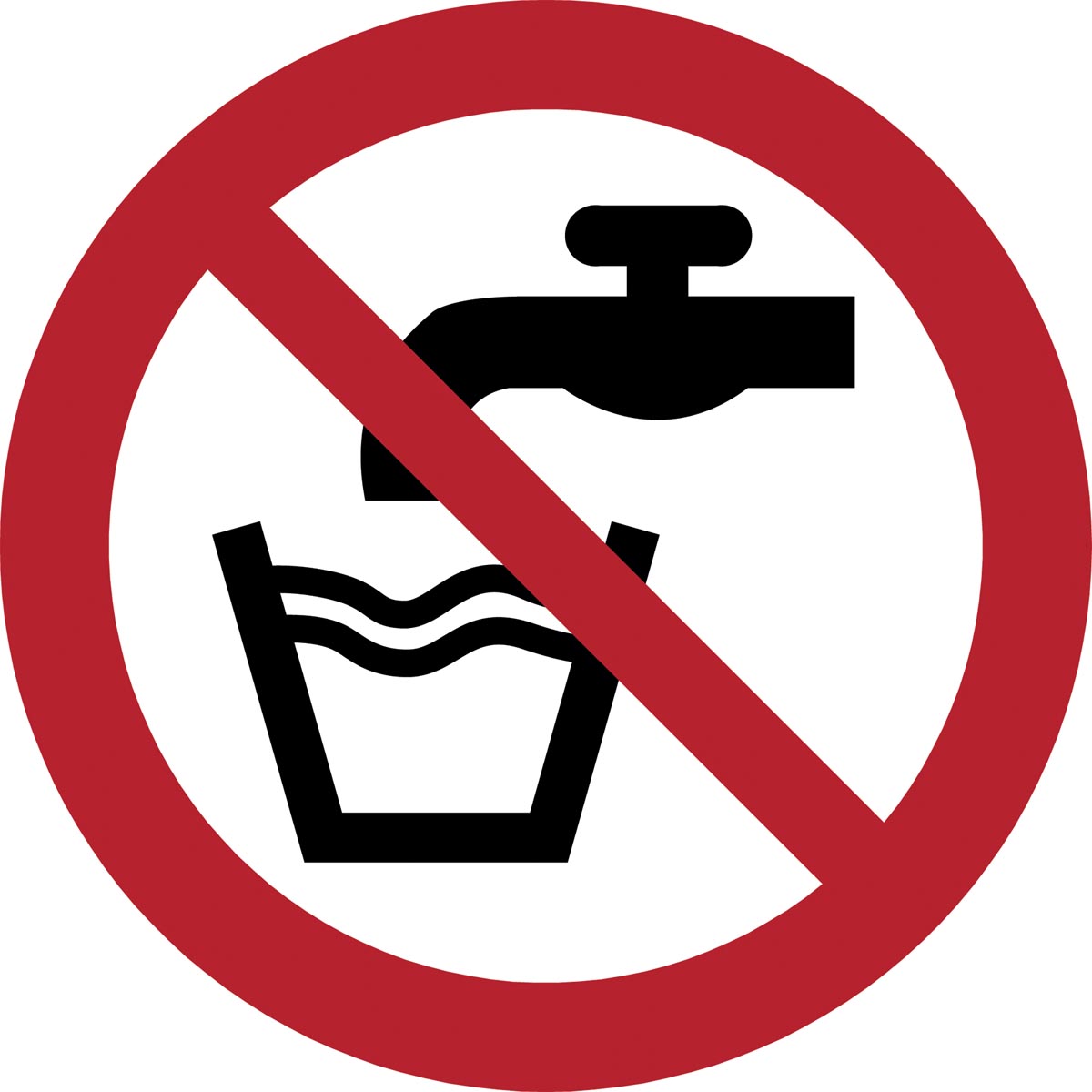 Tarifold verbodsbord uit PP, geen drinkwater, diameter 20 cm