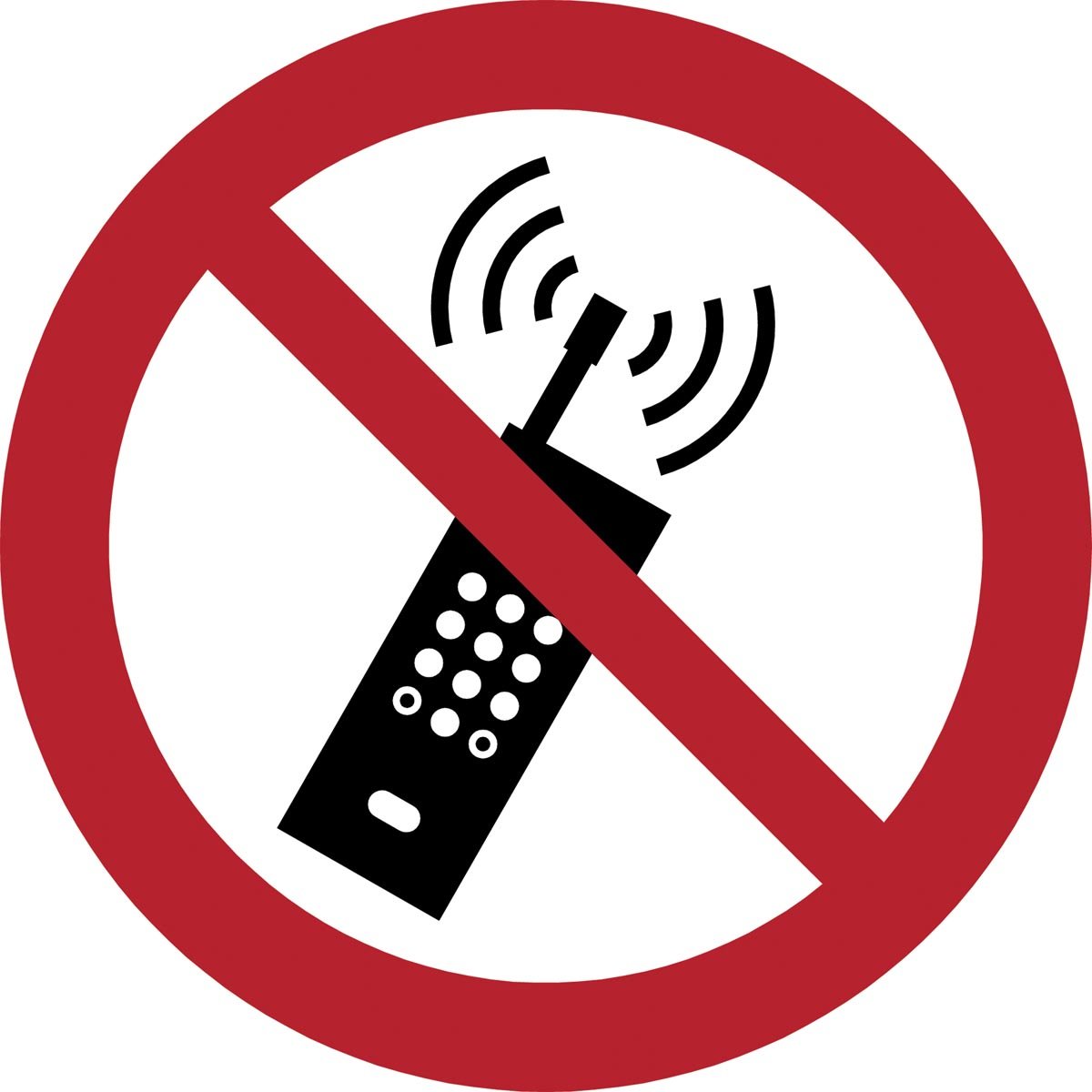 Tarifold verbodsbord uit PP, mobiele telefoon verboden, diameter 20 cm