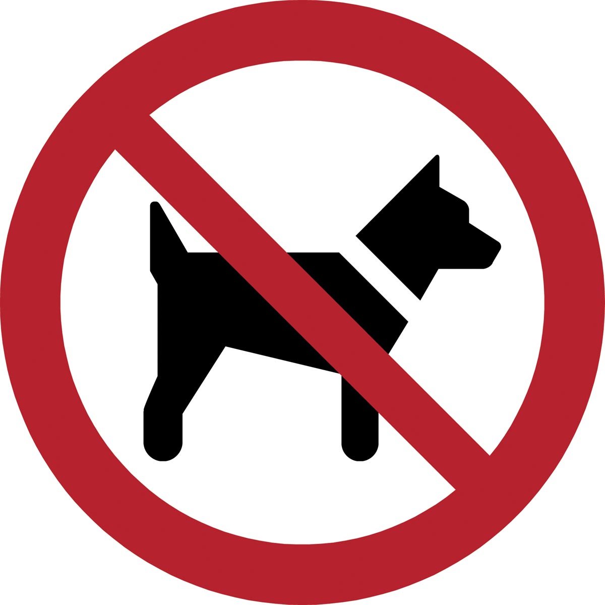 Tarifold verbodsbord uit PP, honden niet toegestaan, diameter 20 cm