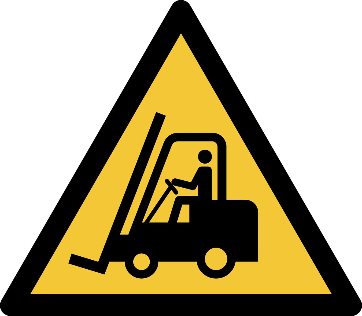 Tarifold waarschuwingsbord uit PP, transportvoertuigen, ft 20 x 17,6 cm