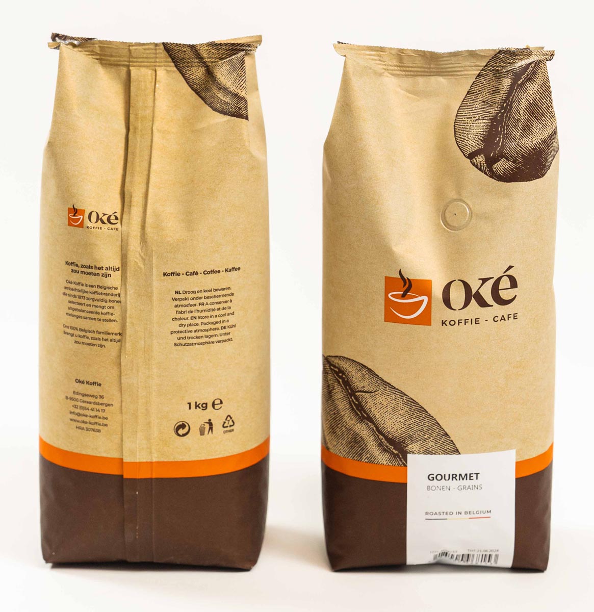 OKE Koffie Oké koffiebonen zak van 1 kg Gourmet