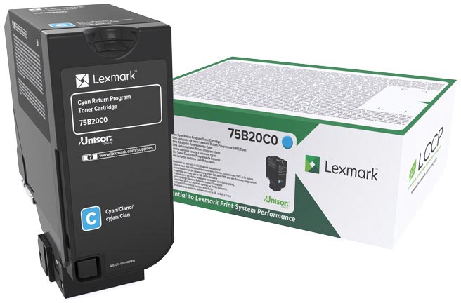 Lexmark toner cyaan, 10.000 pagina's - OEM 75B20C0