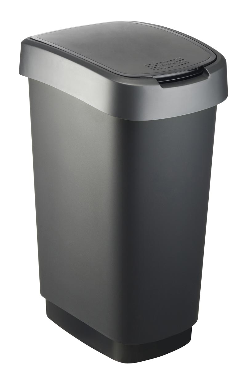 Vuilbak Twist 50 l, grijs-zwart Vuilbak Twist 50 l, grijs-zwart
