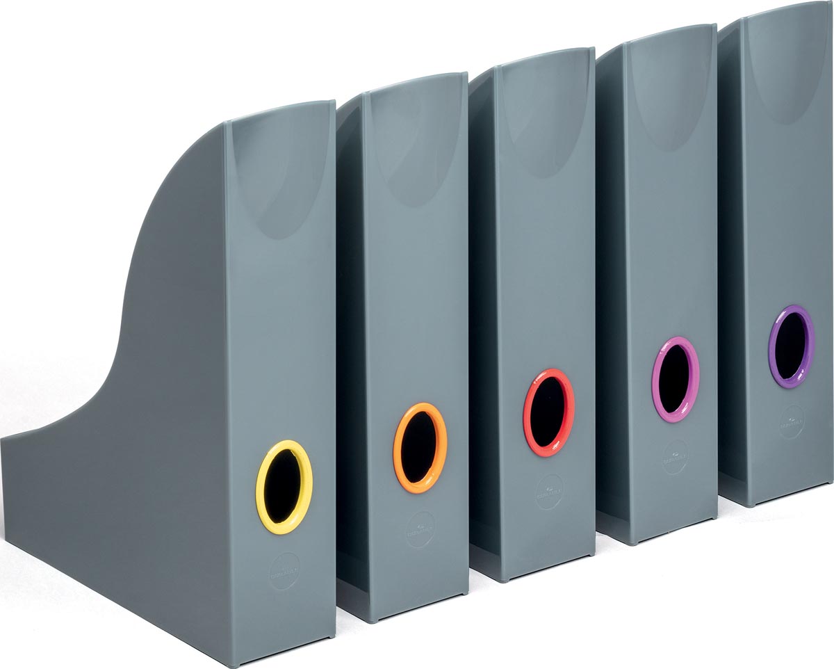 Varicolor tijdschriftenhouder, set van 5 geassorteerde kleuren