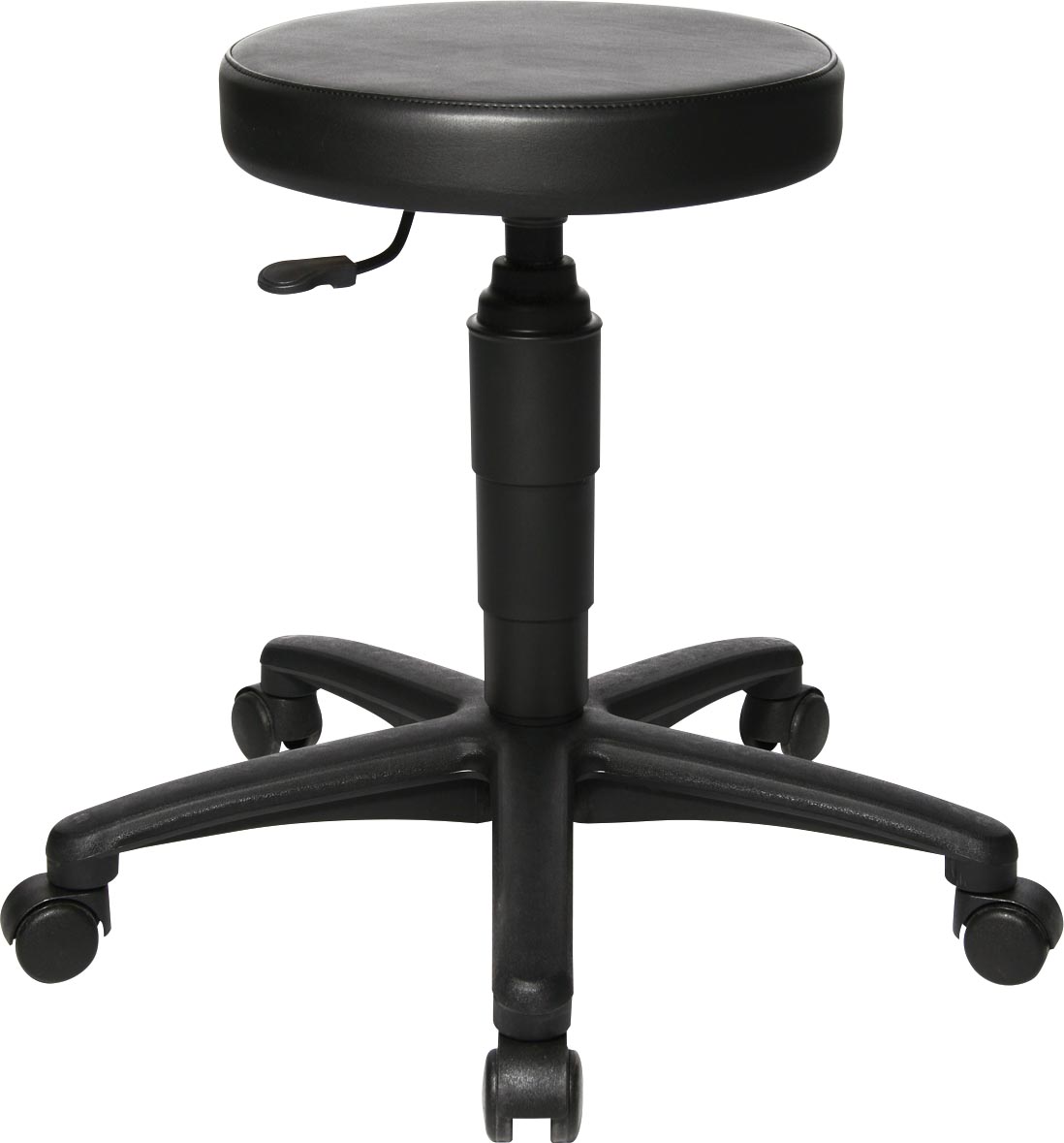 Topstar kruk Tec 70, zonder voetring, met wieltjes, zwart afbeelding