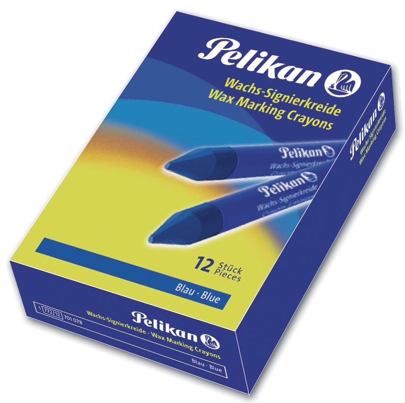 Pelikan vetkrijt 772 blauw, doos van 12 stuks