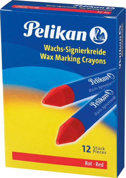 Pelikan vetkrijt 772 rood, doos van 12 stuks
