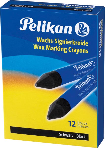 Pelikan vetkrijt 772 zwart, doos van 12 stuks
