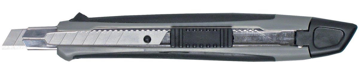 MAUL cutter Softgrip met rem, 9 mm, grijs afbeelding