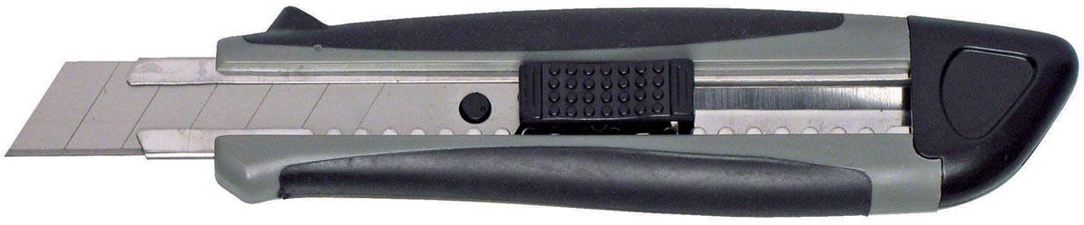 MAUL cutter Softgrip met rem, 18 mm, grijs afbeelding