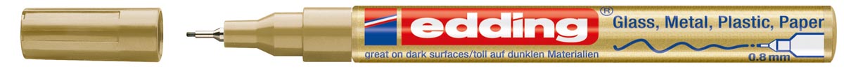 Edding glanslakmarker e-780 CR goud afbeelding