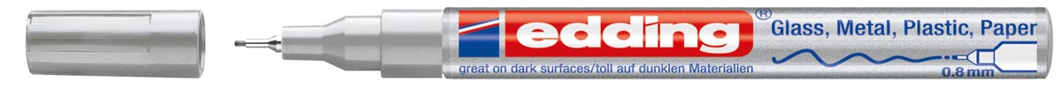 Edding glanslakmarker e-780 CR zilver afbeelding