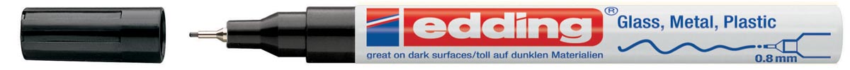 Edding glanslakmarker e-780 CR zwart afbeelding