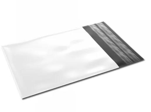Verzendenvelop ft 320 x 420 + 70 mm, met retoursluiting, 55 micron, doos van 500 stuks wit