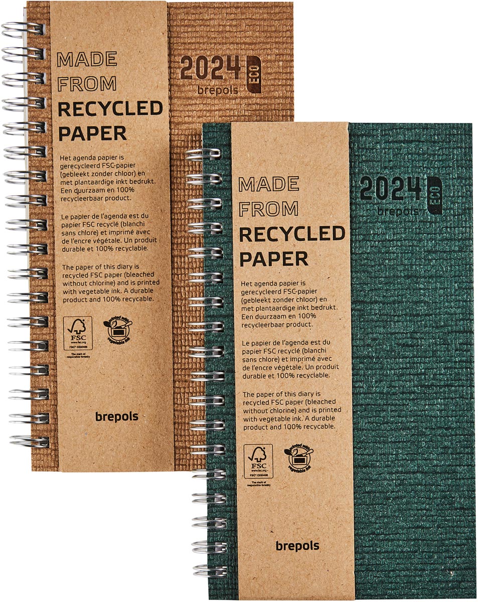 Brepols agenda Ecorama, Kazar, assorti, 2024, spiraalgebonden Brepols agenda Ecorama, Kazar, assorti, 2024, spiraalgebonden