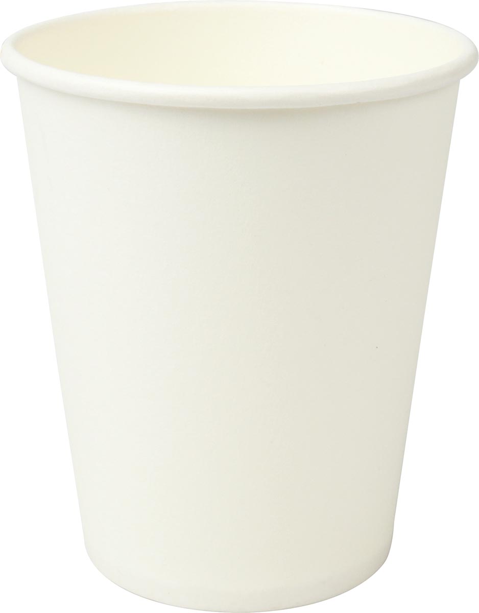 Beker uit karton, 150 ml, wit, pak van 100 stuks afbeelding