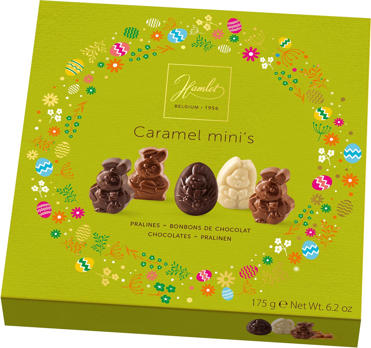 Hamlet Pasen karamel mini's bonbons, doos van 175 g