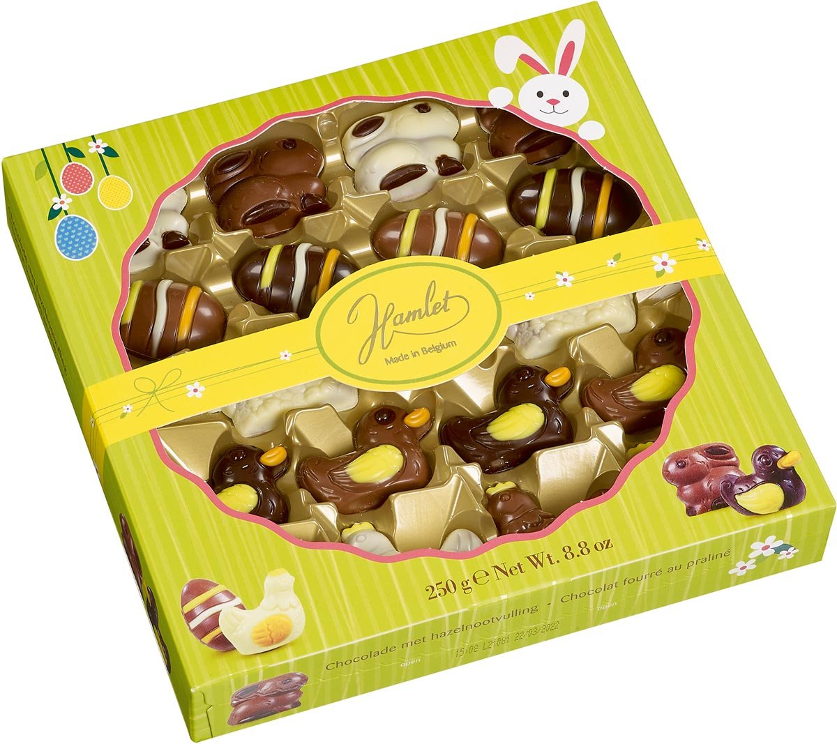 Hamlet paasfiguurtjes in chocolade, doos van 250 g afbeelding
