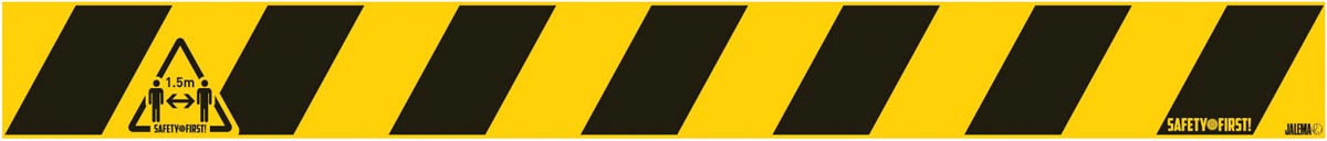 Vloersticker, houd afstand, ft 800 x 80 mm afbeelding