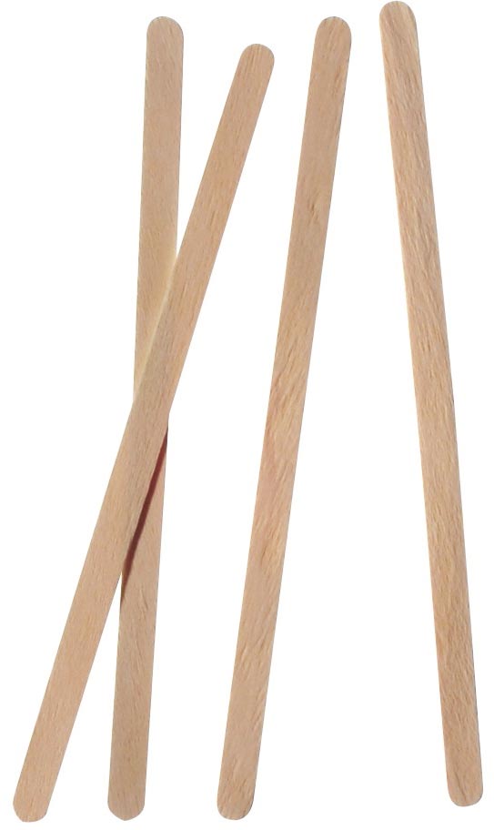 Roerstaafje uit hout, splintervrij, 140 mm, pak van 1000 stuks afbeelding