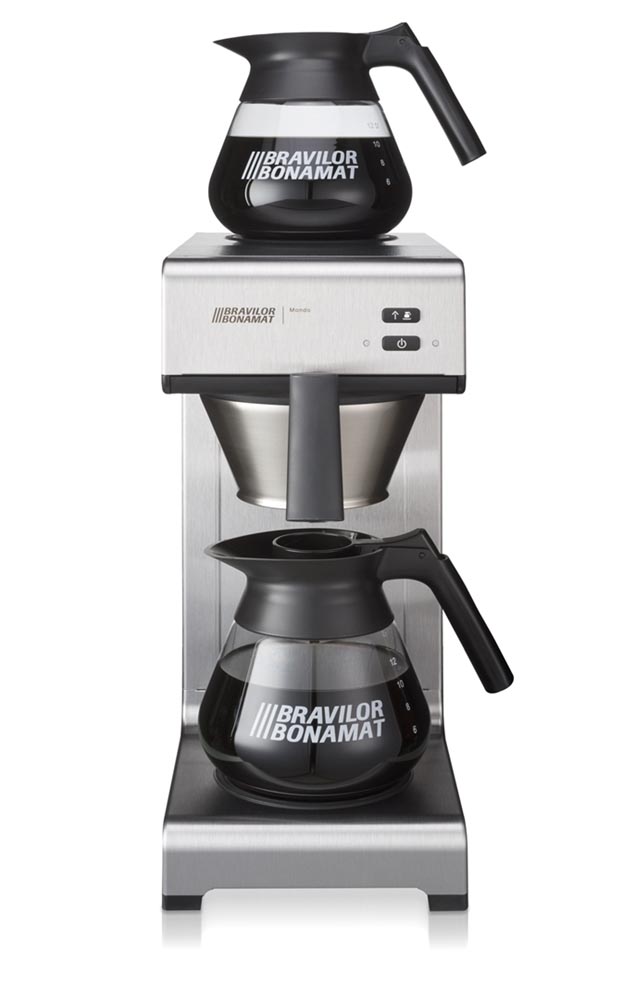 Bravilor Bonamat filterkoffieapparaat Mondo met 2 glazen koffiekannen afbeelding