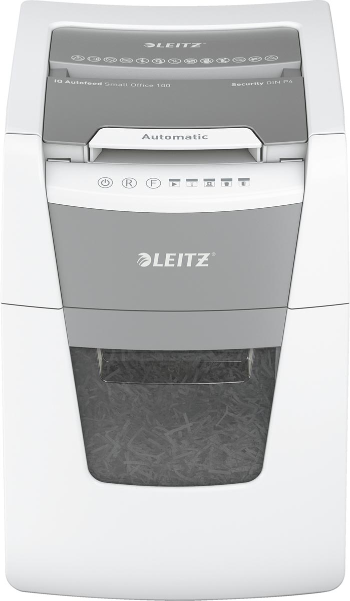 Leitz IQ Autofeed small office 100 papiervernietiger P4 afbeelding