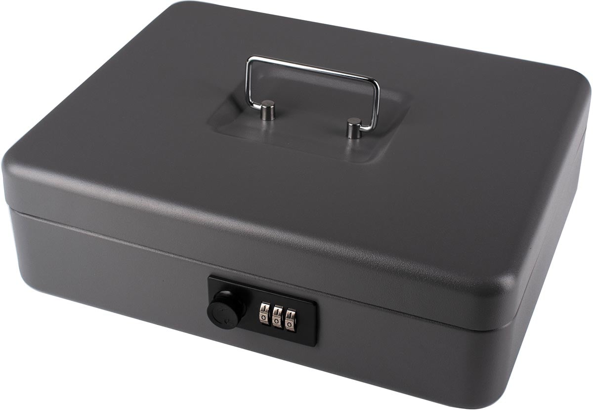 Pavo geldkoffer 12 inch met 3-dlig cijferslot, donkergrijs afbeelding