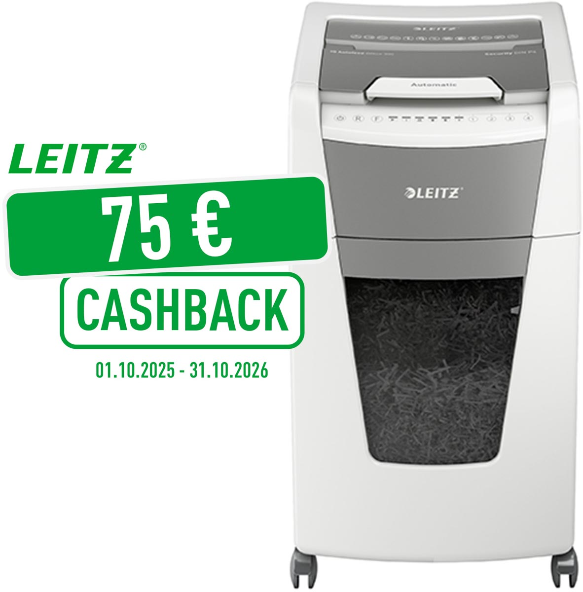 Leitz IQ Autofeed office 300 papiervernietiger P4