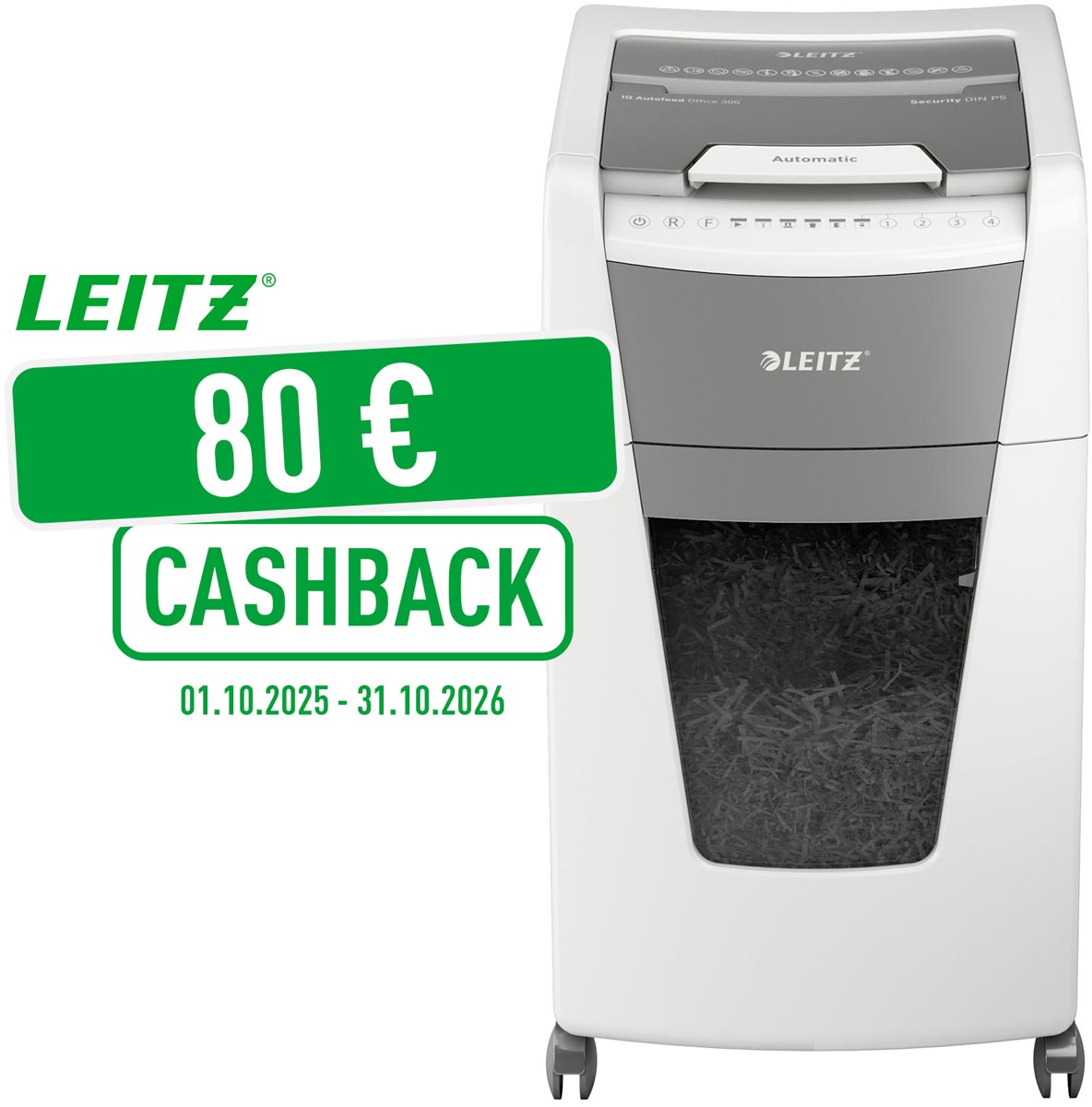 Leitz IQ Autofeed office 300 papiervernietiger P5